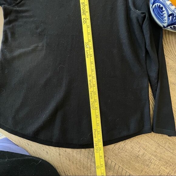 Chico's Black Boatneck Long Sleeve Sweater Size 8 - Picture 5 of 7